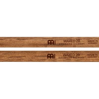 Meinl Waxed 2B Drumstick Hickory Medium Acorn tip Pair image 5