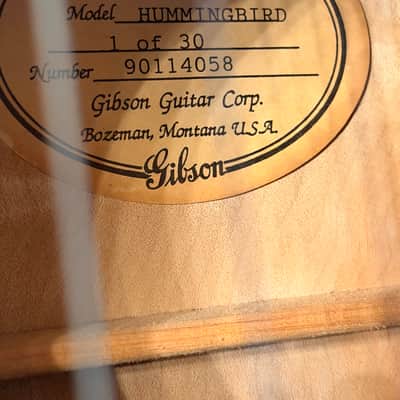 Gibson Hummingbird “Montana Special” 1 of 30 1993 - All Quilted Maple Natural image 17
