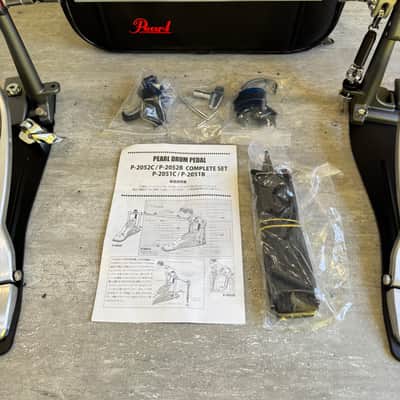 Pearl P2052C Eliminator Redline Chain-Drive Double Bass Drum Pedal 2010s - Silver / Black / Red image 4