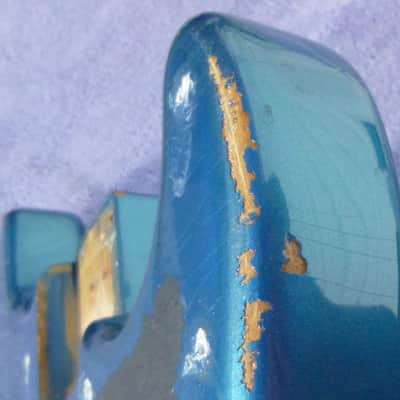 1989 Fender USA Stratocaster relic blue AVRI Reissue Strat guitar body, made by Oscar Pallares image 14