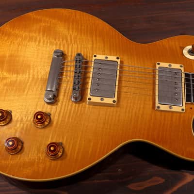1985 Greco Les Paul Rock Spirits Standard - Honey Burst - Stunning Flame Top image 5