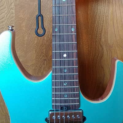 Firefly FFSA-MGN 516 Super Strat Alnico HH Coil Split 2023 - Metallic Green / Natural Mahogany image 7
