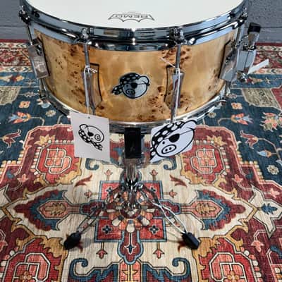 Pork Pie 6.5x14" Maple Snare Drum paired with Matching Gruv-X Click image 2