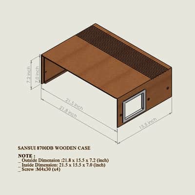 Sansui G-8700DB Charcoal Grey Ash Color Wood Case – 10 Year Warranty image 13