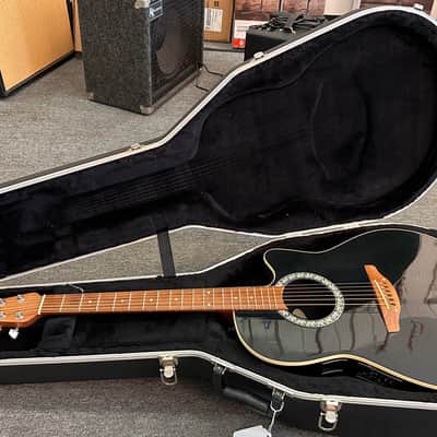 Ovation Standard Balladeer Acoustic/Electric Model 1861 with Ovation Case 1996 - Blacl image 8