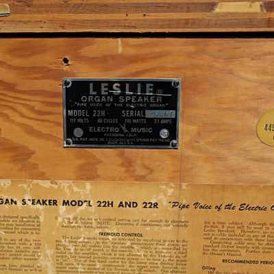 LESLIE 22H 2-SPEED 1962 - MAHOGANY image 3
