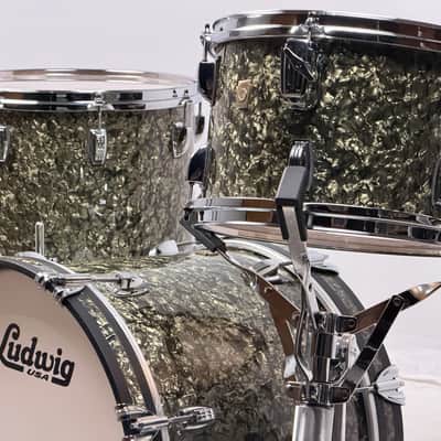 Ludwig 18/12/14" Classic Maple Jazzette Outfit - Moss Green Pearl image 1