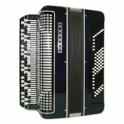 Converter Bayan Rubin 7 Free Bass and Stradella, 120 Bass Button Accordion, Vintage Russian Bayan Accordian with Straps and Case, 2717 image 1