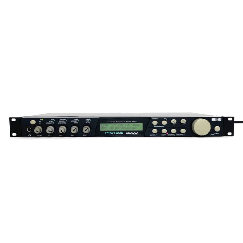 E-MU Systems Proteus 2000 Rackmount 128-Voice Sampler Module 1999 y2k 90s 100V -240V Made in USA Worldwide Shipment image 1