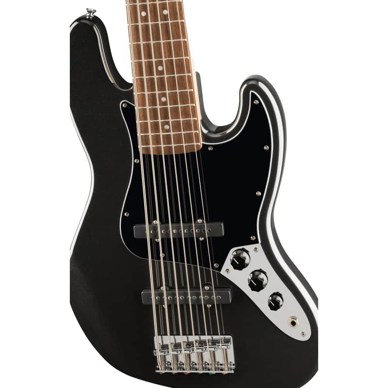 Squier 6-String Affinity Series Jazz Bass VI - Black Metallic image 1