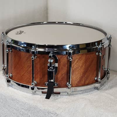 JT Custom Drums JT Custom Drums 14x6 Solid Mahogany Stave Snare Drum 2024 - Natural Color/ Lacquer image 16