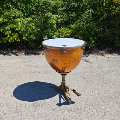 26" Vintage WFL Drum Co Concert Grand Pedal Timpani - Copper 25" image 6