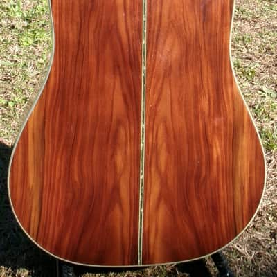 1980 Yairi YW-600 Dreadnought Guitar New Jacaranda Natural+Vintage Hard Case image 3