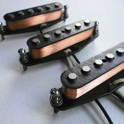 Stratocaster Mixed Magnets HOT Bridge Alnico 2/5 Custom Guitar Pickups Set by Q pickups Strat image 2