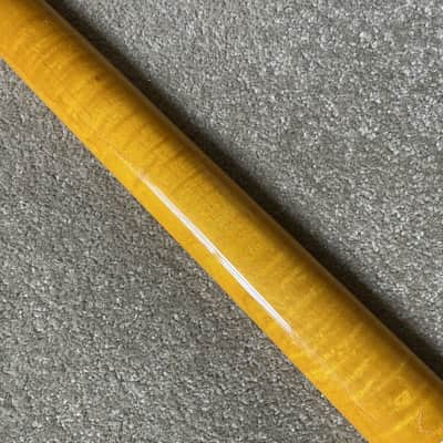 Yellow Tiger Maple Wood Guitar Strat Style Neck, 22 Frets image 3