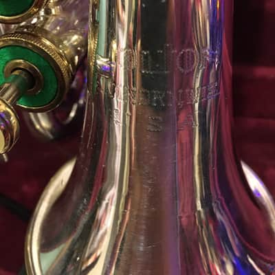 Ultra Rare  Silver with Gold Accents 1971 Holton c-150 Pocket Cornet/Trumpet image 5