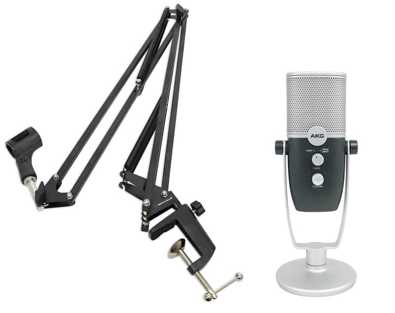 AKG ARA C22 USB Condenser Microphone+Mic Boom Arm For Recording/Podcast/Gamer image 1