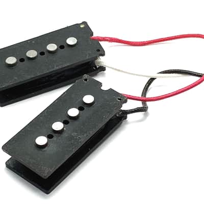 Dragonfire Vintage Alnico PJ Bass Pickup Set ~ 4 String PJ Bass Passive A5 Pickups, 4S PJ Set, Black image 7