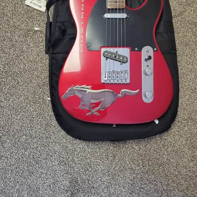 Fender FSR Ford Mustang Telecaster  2009 - Candy apple red only 250 made with fender gig bag image 2