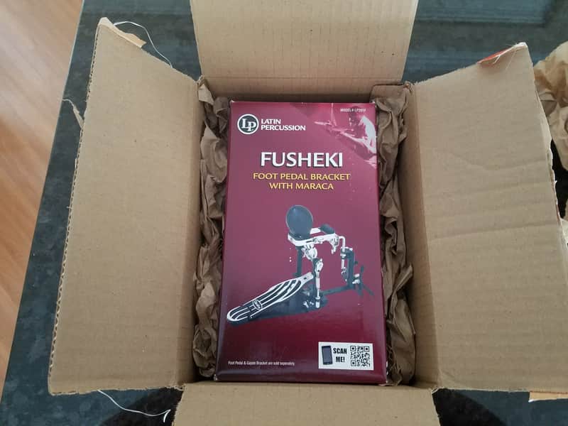 Latin Percussion LP281F Fusheki Foot Shaker Pedal Bracket w/ Maraca image 1