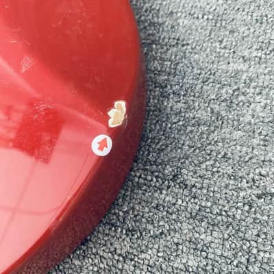 Red Single Humbucker Guitar Body, String Through Design image 9