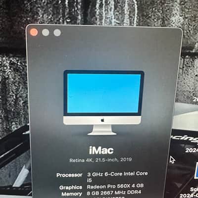 Apple iMac 21.5 6 core i5  250gb ssd 8 gb ram 2019 - Silver image 1