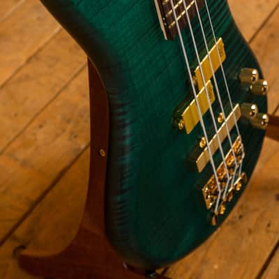 Warwick Custom Shop Streamer LX Petrol Green Transparent Satin - Wenge image 8