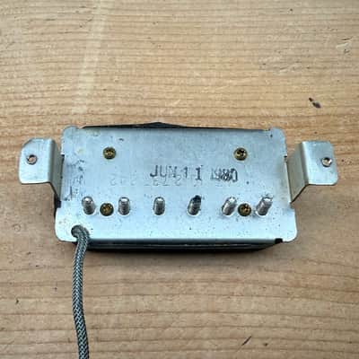 Vintage 1980 Gibson Tim Shaw PAF Humbucker Pickup Black and Cream Zebra Made in USA Patent No 2737842 image 5
