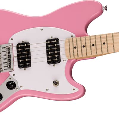 Fender Squier Sonic Mustang Electric Guitar, Flash Pink Finish, Maple Fretboard image 3