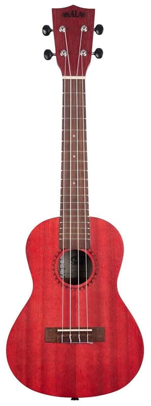 Kala Brand Music Co. Watercolor Meranti Collection, 4-String Ukulele, Right, RED, Concert (KA-MRT C) image 1