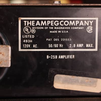 Ampeg B-25B 55-Watt 2x15" Bass Amp Half Stack - Black image 11