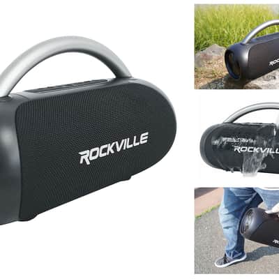 (2) Rockville RPB-D3 IPX5 Portable Bluetooth Speakers Boomboxes w/Wireless Link image 2
