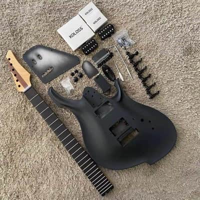 Black DIY Project Set Guitar, Aluminum Body, Maple Neck image 2