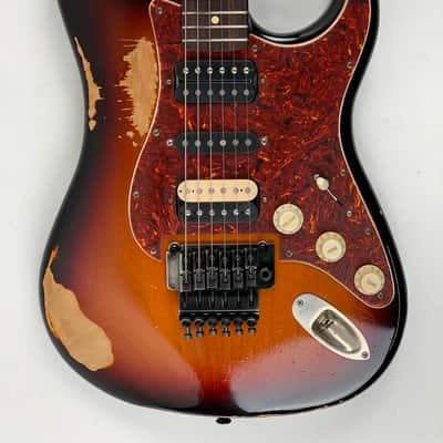 LsL Instruments Saticoy Mick Mars Tribute MM 3 Tone Sunburst Heavy Age Floyd Rose - Brand New with case image 2