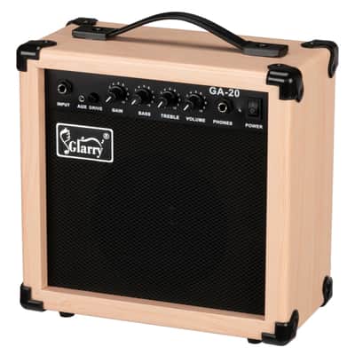 Glarry 20W GB-20 Electric Bass Guitar Amplifier Natural Color image 2