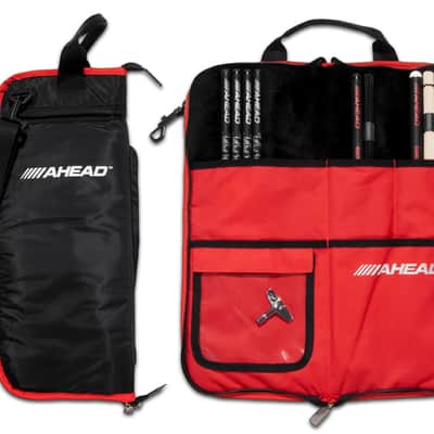 Ahead Bags - SB4 - Deluxe Stick Case (Black With Red Trim, Red Interior, Plush Interior image 1