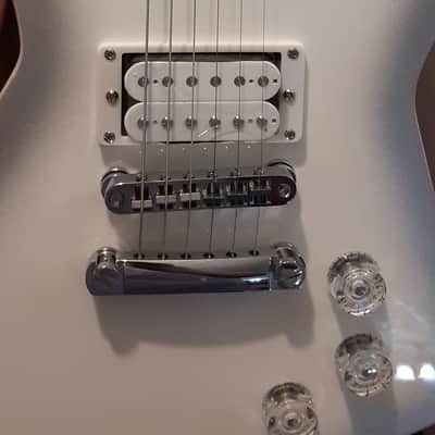 FireFly Brendon Small Snow Horse White Explorer 6 String Electric Guitar image 9