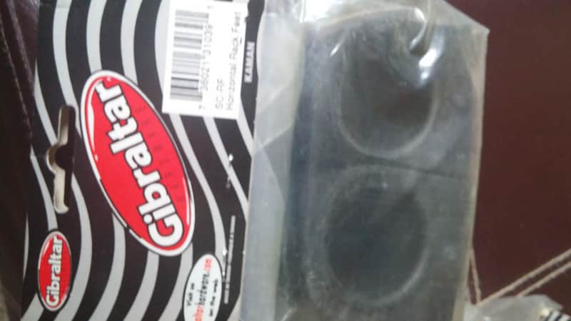 NEW GIBRALTAR DRUM RACK PARTS LOT Black FEET / MEMORY LOCKS image 1