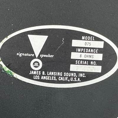 Vintage pair of JBL 075 8 ohm Bullet Tweeters image 9