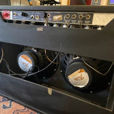 Fender Twin Reverb 2-Channel 100-Watt 2x12" Guitar Combo 1970 - 1971 - Silverface image 2