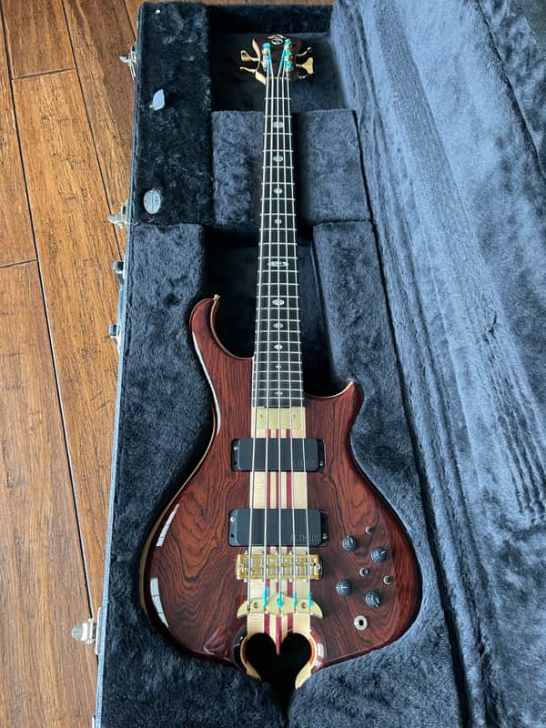 Alembic Signature Deluxe Mark 5 String Bass Guitar Cocobolo image 1