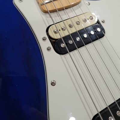Fender Partscaster HH Shawbucker Stratocaster w/ 50's Player Series Neck - Sapphire Blue Transparent (C016-49) image 14