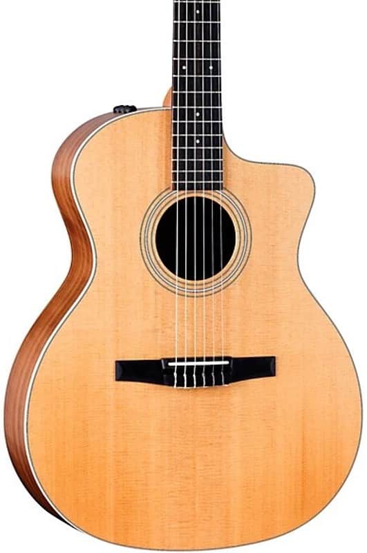 Taylor 214ce-N Nylon Acoustic Electric Guitar - Natural image 1