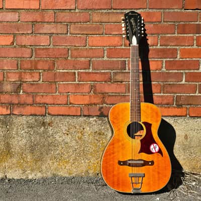 1972 Harmony H1269 12-String Acoustic - Natural - w/Original Case