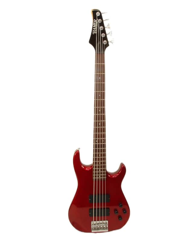 1990's Hamer Slammer Series 5-String Bass Metallic Red image 1