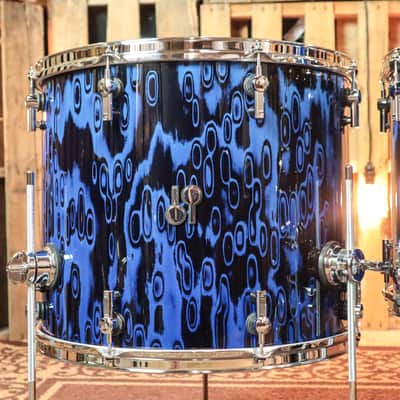 Sonor SQ2 Birch Blue Tribal High Gloss "Gavin Harrison Replica" Drum Set image 8
