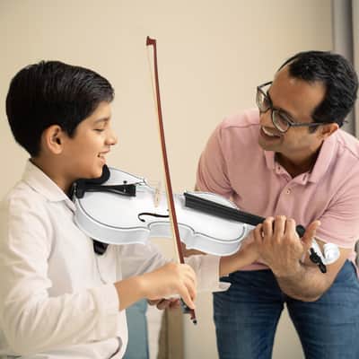 🎅🎄 For Pros and Beginners! Arctic White Violin +Case/Bag +Bow +Wax image 15