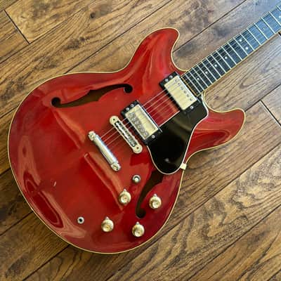 1980s Yamaha SA-1000 Super Axe Semi Hollow ES Electric Guitar Cherry MIJ Japan image 1