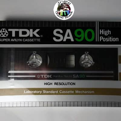 1982 TDK SA-90 Gold / Silver Type II CRO2 High Position (1 Piece) Cassette Tapes 90 Mins New Sealed NOS Made in Japan! image 2
