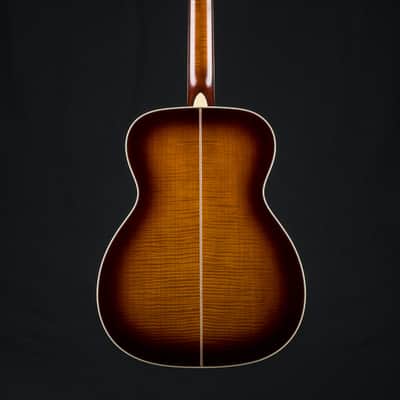Martin M 0000 Custom Flamed Maple and High Altitude Swiss Spruce Full Ambertone Burst NEW - Ambertone Burst image 3